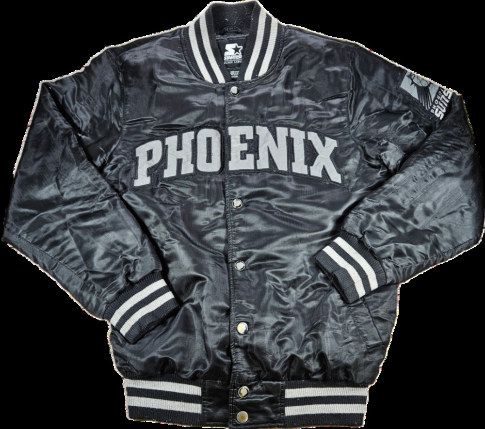 Starter Black Label Phoenix Suns Jacket Men's Small Satin Bomber *Distressed